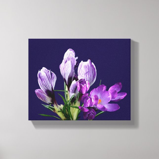 Arte digital moderno de crocus morado (Anverso)