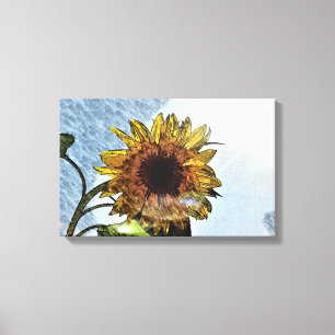 Arte digital moderno de girasol