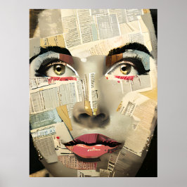Arte digital único | Dama bonita abstracta