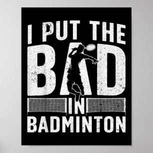 Arte Divertido de Bádminton para Hombres y Mujeres