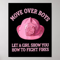 Arte divertido de bombero para mujeres y niñas bom