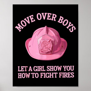Arte divertido de bombero para mujeres y niñas bom