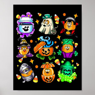 Arte divertido de cubo de snack de Halloween para