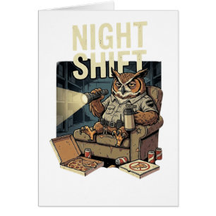Arte divertido de humor de búho nocturno agotado c