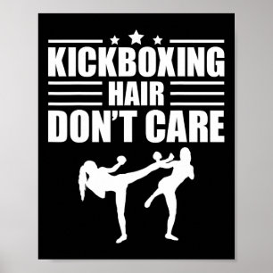 Arte divertido de kickboxing para hombres y mujere