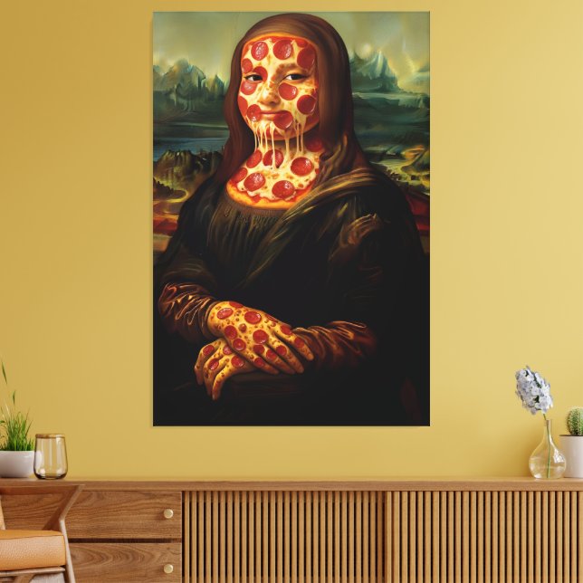 Arte divertido de pizza con temática de parodia (Insitu (Sala de estar))
