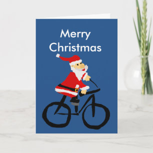 Arte divertido del navidad de la bicicleta del