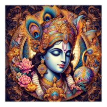 Arte Divino Azul Krishna