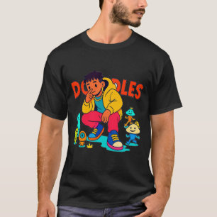 Arte Doodle Urbano Colorido Camiseta de Streetwear
