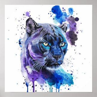 Arte en Acuarela de Jaguar Colorido