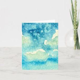 Arte en Acuarela de Nubes Doblado