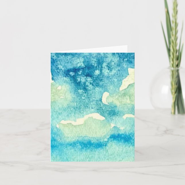 Arte en Acuarela de Nubes Doblado (Anverso)