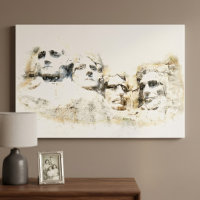 Arte en Acuarela del Monte Rushmore Presidencial