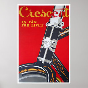 Arte en Bicicletas Póster Sueco de Ciclismo Bicicl