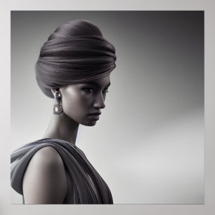 Arte en blanco y negro Retrato monocromo