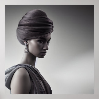 Arte en blanco y negro Retrato monocromo