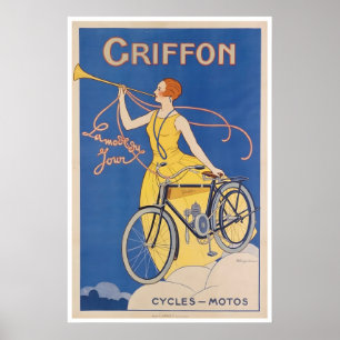 Arte en Ciclismo Griffon Cycles Póster Ciclismo