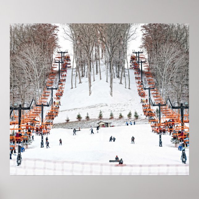 Arte en el Muro de Esquí Deportivo de Invierno (Frente)