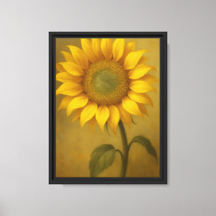 Arte en el muro del girasol dorado