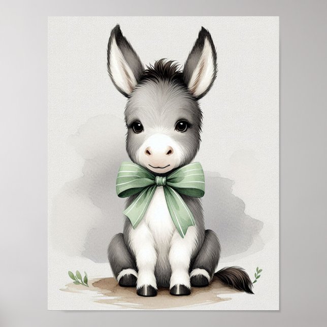 Arte en la pared de la guardería de burro (Frente)