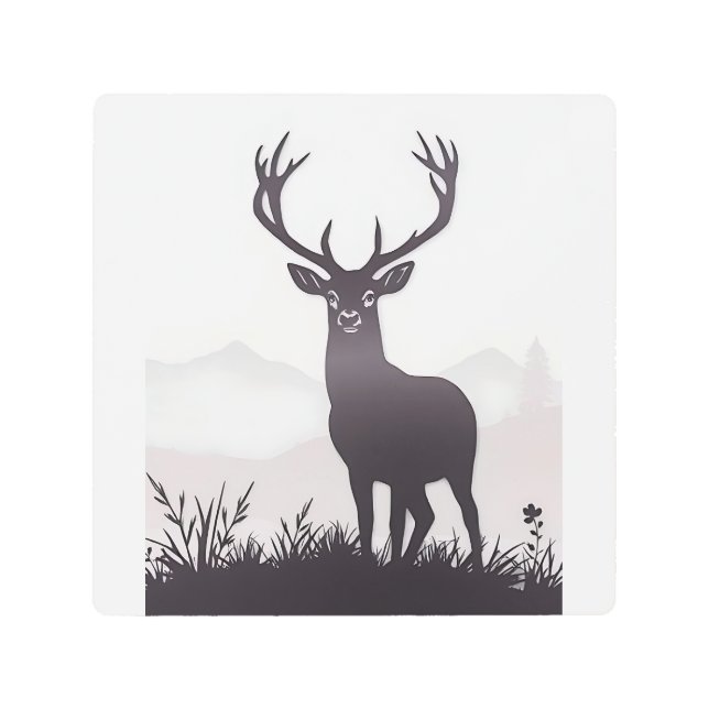 arte en la pared de la silueta de ciervo (Anverso)