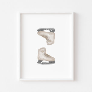 Arte en la pared de patinaje neutro de hockey sobr