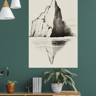 arte en la pared del reino del hielo