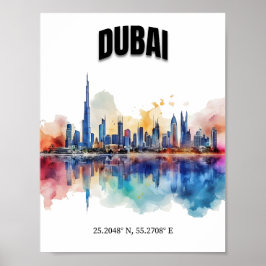 Arte en la pared del Skyline de Dubái, arte en la 