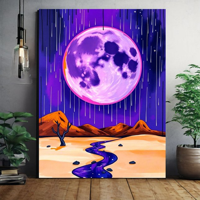 Arte en la pared púrpura del desierto de Rainy (Subido por el creador)