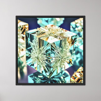 Arte en lienzo 16"x16" Ived Cube-3