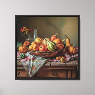 Arte en lienzo 40x40 cm Calabazas de otoño