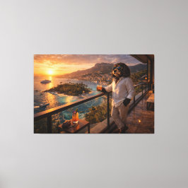 Arte en lienzo Cockapoo Atardecer – Arte de perro 