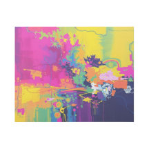 Arte en lienzo con envoltorio de galería abstracto