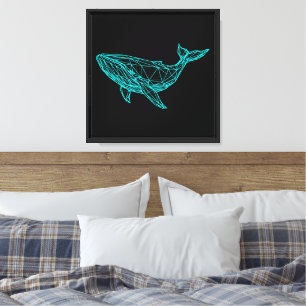 Arte en lienzo de Ballena Gamer Genial