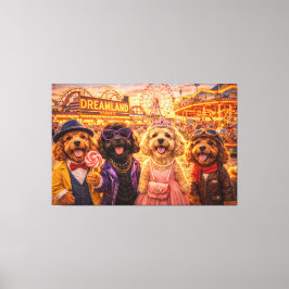 Arte en lienzo de Cockapoo Dreamland – Vintage Fai