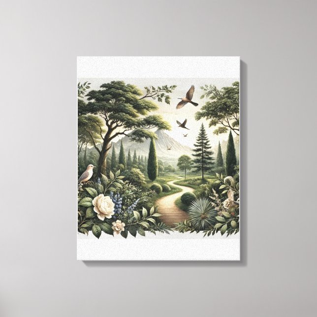 Arte en lienzo de la pared del bosque susurros  (Anverso)