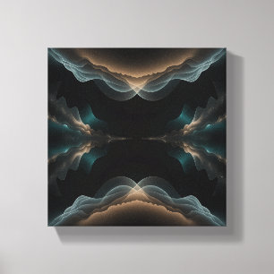 Arte en lienzo de onda abstracta