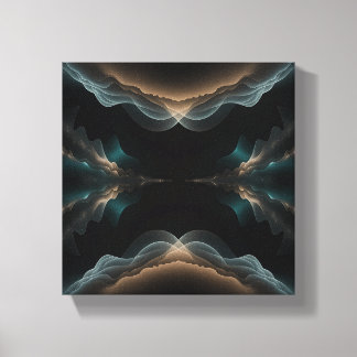 Arte en lienzo de onda abstracta