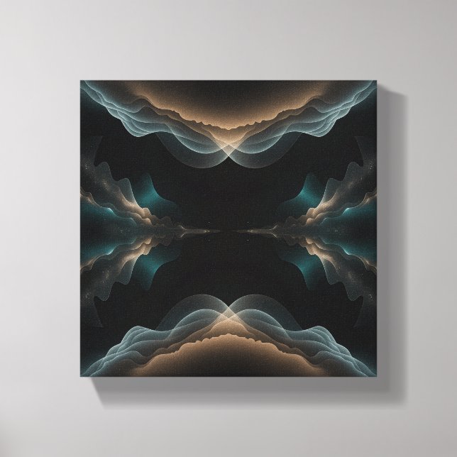 Arte en lienzo de onda abstracta (Anverso)
