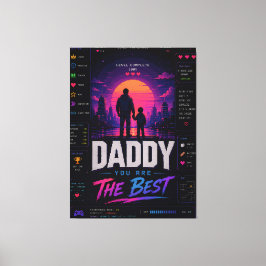 Arte en lienzo de Pixel Art para Papá Jugador Retr