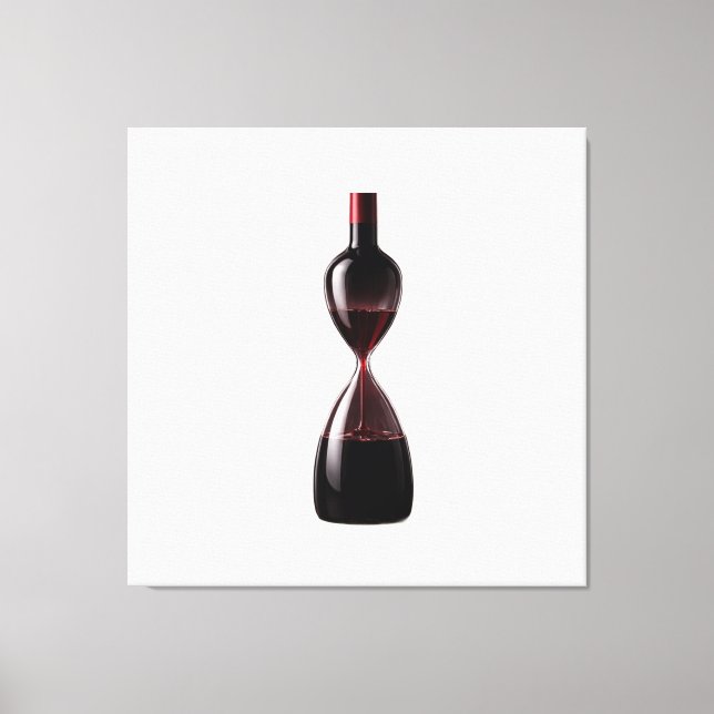 Arte en lienzo de reloj de arena de vino (Anverso)