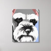Arte en lienzo de Schnauzer miniatura