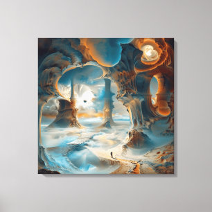 Arte en lienzo de surrealismo al acuarela