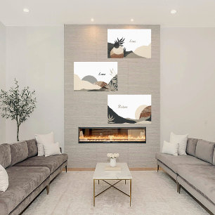 Arte en lienzo de tonos terrosos abstractos y calm