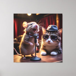 Arte en lienzo digital 3D colorido – Decoración de