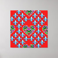 Arte en lienzo digital 3D colorido – Decoración de