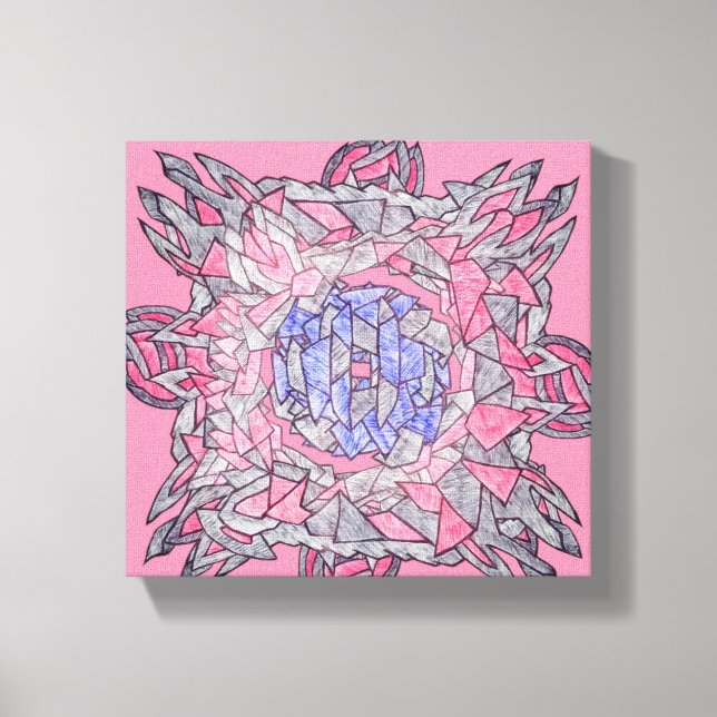 Arte en lienzo ecos abstractos entrelazados (Anverso)