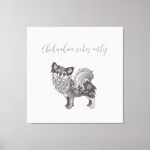 Arte en lienzo envolvente premium Vibes de Chihuah
