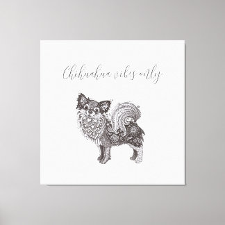 Arte en lienzo envolvente premium Vibes de Chihuah