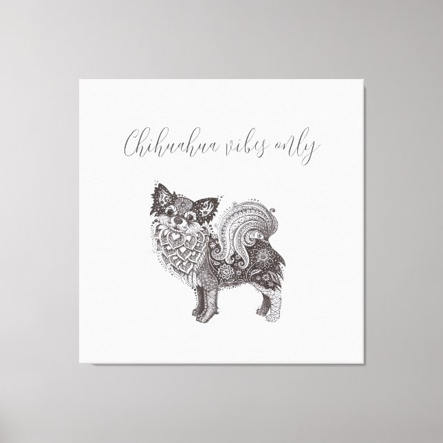 Arte en lienzo envolvente premium Vibes de Chihuah (Anverso)